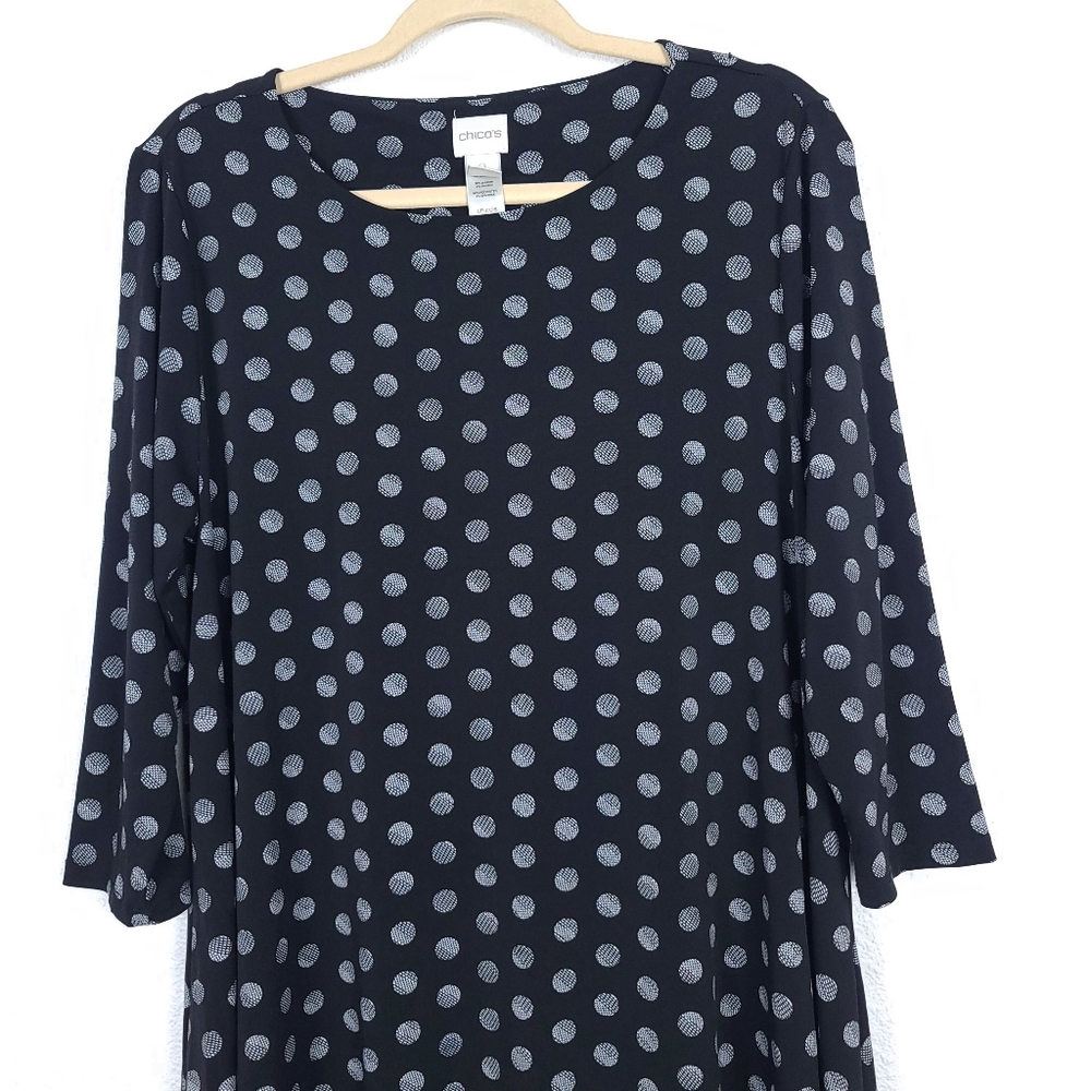 CHICO'S Solar Polka Dots Tunic Top - Picture 10 of 14